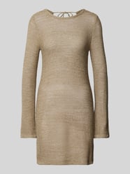 Strickkleid mit Rundhalsausschnitt Modell 'SANDY' von Noisy May Beige - 16