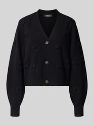 Loose fit gebreid jack met kasjmier van Marc Cain - 25