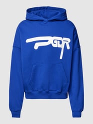 Oversized Hoodie mit Label-Print Modell 'ZERO' von Pegador Blau - 45