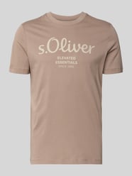 Regular Fit T-Shirt aus reiner Baumwolle von s.Oliver RED LABEL Beige - 44