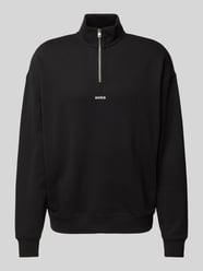 Sweatshirt mit Troyer-Kragen Modell "Durty" von HUGO Schwarz - 24