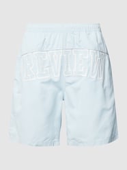 Badehose mit College-Print von REVIEW Blau - 15