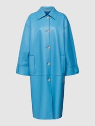 Jas met platte kraag van Meotine Blauw / turquoise - 4