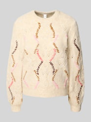 Sweter z dzianiny o kroju regular fit z dodatkiem wełny model „GABBI” od YAS - 7