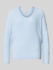 Strickpullover aus Woll-Mix mit V-Ausschnitt Modell 'THORA' von MOS MOSH - 41