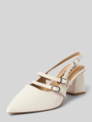 Puntige pumps met blokhak model 'MARALYN' van BIANCO - 4