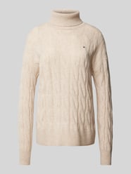 Strickpullover mit Rollkragen von Tommy Hilfiger Beige - 16