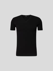 T-Shirt mit Label-Stitching von Balmain Schwarz - 39