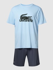 Pyjama mit Label-Print Modell 'PYJAMAS SET' von Lacoste Blau / Türkis - 14