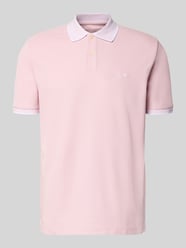 modern fit poloshirt met stitching van Fynch-Hatton Fuchsia - 37
