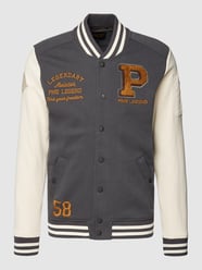Collegejack met drukknoopsluiting van Pme Legend (Pall Mall) Grijs / zwart - 28