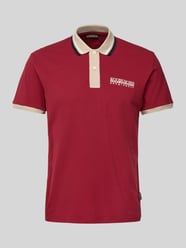 Regular Fit Poloshirt mit Label-Stitching Modell 'E-MURLO' von Napapijri Bordeaux - 28