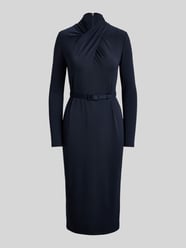 Midi-jurk met gedrapeerde wikkelcol van Lauren Ralph Lauren - 42