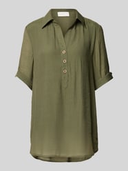 Bluse mit Tunikakragen von Apricot Grün - 32