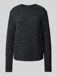 Gebreide pullover met ronde hals van Windsor Grijs / zwart - 46