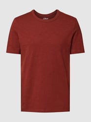T-Shirt mit Rundhalsausschnitt Modell 'Slub' von s.Oliver RED LABEL Braun - 31