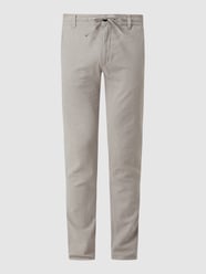 Hose mit Leinen-Anteil  von Lindbergh Grau / Schwarz - 31