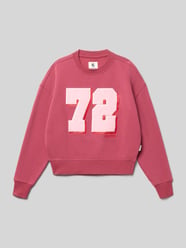 Regular fit sweatshirt met logoprint van Garcia Fuchsia - 20