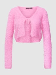 Kort shirt met lange mouwen in gebreide look, model 'ANINE' van Gina Tricot Roze - 37