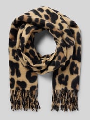 Schal im Animal-Look mit Fransen Modell 'XXL Leo' von Kurt Beines Beige - 7