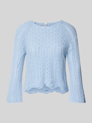 Cropped Strickpullover mit Baumwoll-Anteil Modell 'NOLA' von Only Blau - 31