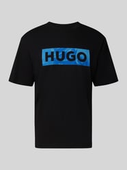 męski t-shirt o kroju regular fit z czystej bawełny model 'NALIEN' od HUGO Blue - 9
