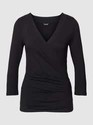 Longsleeve aus Viskose-Elasthan-Mix mit 3/4-Arm von Lauren Ralph Lauren Schwarz - 1