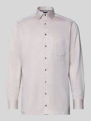 Regular Fit Businesshemd aus Baumwolle mit Kentkragen von OLYMP Beige - 5