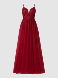 Abendkleid aus Tüll mit Strasssteinen  von Luxuar Bordeaux - 44