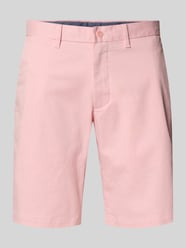 Slim fit korte chino van een mix van katoen en elastaan van Tommy Hilfiger Fuchsia - 7