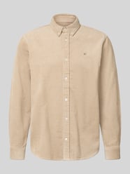 Regular Fit Freizeithemd mit Logo-Stitching Modell 'MADISON' von Carhartt Work In Progress Beige - 42