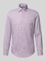 Slim Fit Business-Hemd mit Knopfleiste von SEIDENSTICKER Bordeaux - 17