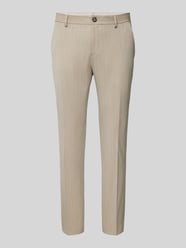 Slim Fit Anzughose mit Streifenmuster Modell 'PETER' von SELECTED HOMME Beige - 33