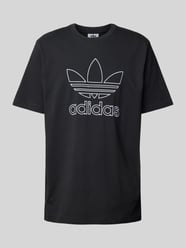 T-Shirt mit Label-Print von adidas Originals Schwarz - 15