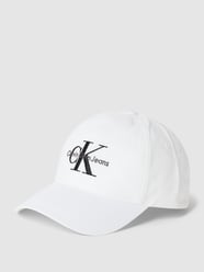 Czapka z daszkiem z wyhaftowanym logo od Calvin Klein Jeans Biały - 45