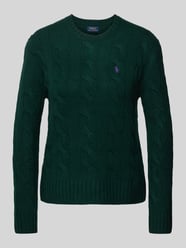 Sweter z dzianiny z wzorem warkocza od Polo Ralph Lauren Zielony - 4