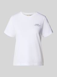 t-shirt z nadrukiem z logo i okrągłym dekoltem od GANT - 37
