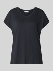 T-Shirt aus Viskose-Elasthan-Mix mit V-Ausschnitt von Christian Berg Woman - 35