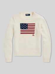 Sweter z dzianiny z motywem flagi i okrągłym dekoltem od Polo Ralph Lauren - 24