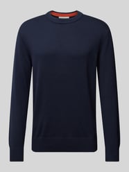 Regular Fit Strickpullover mit Rundhalsausschnitt von Tom Tailor Denim Blau - 23