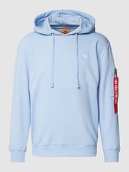 Hoodie mit Label-Applikation Modell 'X-FIT' von Alpha Industries Blau - 29