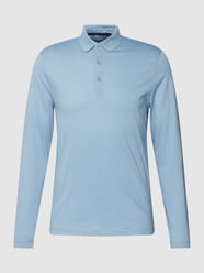 Poloshirt met labeldetail, model 'Longsleeves' van Pierre Cardin Blauw / turquoise - 28