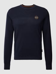 Gebreide pullover met structuurmotief, model 'DERRI' van Napapijri Blauw - 20