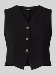 Kamizelka o kroju regular fit z mieszanki bawełny i lnu model 'CAIA' od VERO MODA - 4