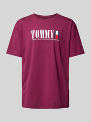 T-shirt z nadrukiem z logo od Tommy Jeans Fioletowy - 18