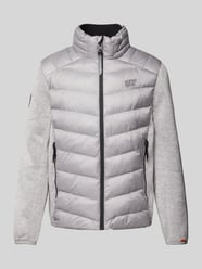 Jacke mit Stehkragen und Label-Stitching von Superdry Grau - 46