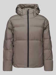 Daunenjacke mit Kapuze und Logo-Patch von BOSS Green Beige - 13
