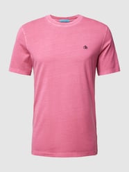 T-shirt z wyhaftowanym logo od Scotch & Soda Różowy - 4