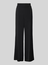 Wide leg stoffen broek met vaste persplooien van comma - 35