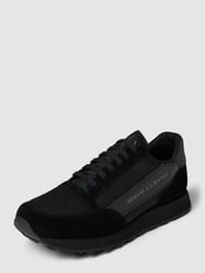 Sneakers met labeldetail van ARMANI EXCHANGE Zwart - 1